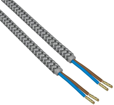 Przewód elektryczny w oplocie DPM 3 m szaro-biały (DIC0530)