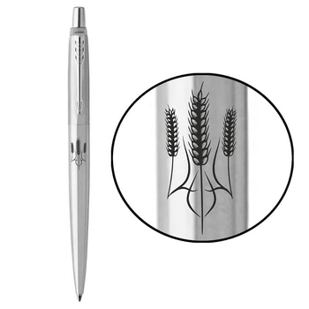 Ручка кулькова Parker JOTTER 17 UKRAINE SS CT BP Тризубець з колонців (16132_T059b)