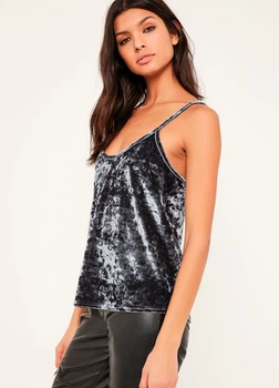 Майка женская Missguided бархатная серая, размер XL (STK002062-39)