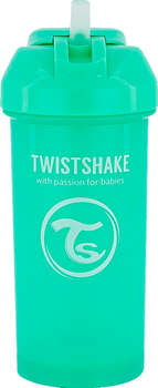 Kubek niekapek Twistshake z silikonową słomką Zielony 360 ml (7350083125903)