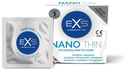 Prezerwatywy EXS Nano Thin ultra cienkie 3 szt (5027701006419)