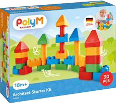 Конструктор PolyM Архитектор 30 деталей (6943478021488)
