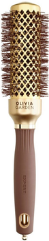 Okrągła szczotka Olivia Garden Expert Blowout Shine do modelowania i suszenia włosów Gold/Brown 35 mm (5414343020499)
