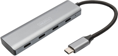 USB-хаб Digitus USB-C to 4 x USB-C Silver (DA-70246)
