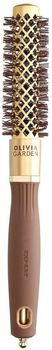 Okrągła szczotka Olivia Garden Expert Blowout Shine do modelowania i suszenia włosów Gold/Brown 20 mm (5414343020475)