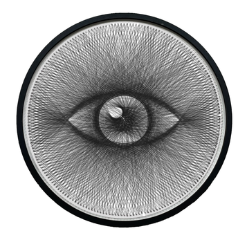 Картина нитками ArtLover Глаз с рамкой string art 45 см