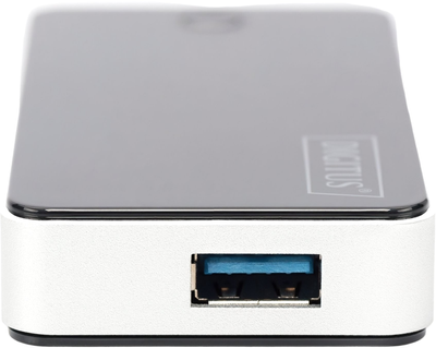 Hub USB Digitus USB Micro-B to 4 x USB-A 3.0 Black (DA-70231)