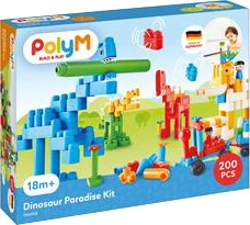 Конструктор PolyM Рай для динозавров 200 деталей (6943478021525)