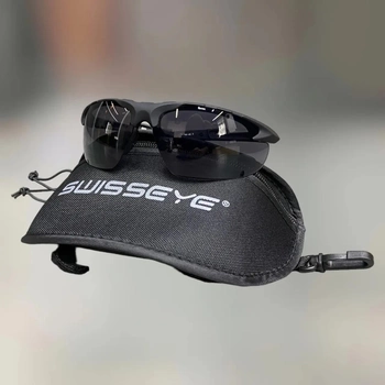 Тактичні окуляри Swiss Eye Apache з комплектом лінз та чохлом чорні (244635)