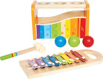 Ксилофон Hape Pound and Tap Bench с шариками (6943478002340)
