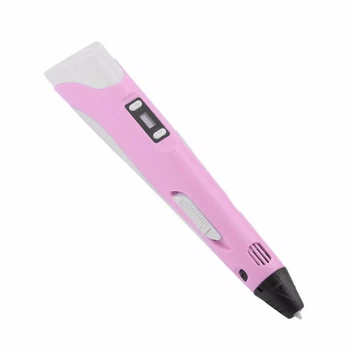 3D ручка c LCD дисплеем и пластиком для рисования Pen 2 0.7 мм Розовый (SN9QI1077)