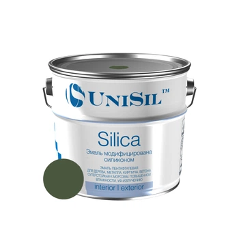Пентафталева емаль Unisil Silica RAL 6003 хакі матова 12 кг