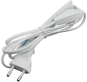Електричний кабель з вимикачем DPM 2 м білий (DIC1220)