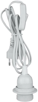 Przewód elektryczny z włącznikiem i oprawką E27 DPM 2 m biały (DIC3220)