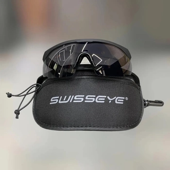 Тактические очки Swiss Eye Blackhawk с комплектом линз и чехлом черные (244643)