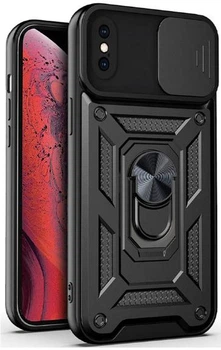 Чехол Camshield c кольцом-подставкой на iPhone XS Max черный