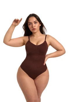 Комбидресс для коррекции фигуры, стринги 3XL (89-95 см по талии) коричневый