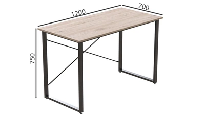 Компьютерный стол Ferrum-decor Дейв 75x120x70 черный ДСП Дуб Сан-Марино 32мм