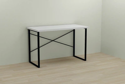 Компьютерный стол Ferrum-decor Дейв 75x100x60 черный ДСП Белое 32мм