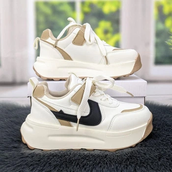 Кроссовки детские для девочки Lilin shoes молочного цвета 36 р (23 см) 5282