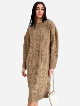 Платье вязаное миди женское ARTKNIT Оливия One Size Карамель (4823093454958)