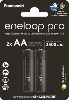 Аккумулятор Panasonic eneloop Pro AA 2500 мАч Ni-MH 2 шт (BK-3HCDE/2CP)