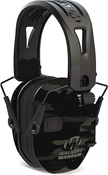 Активні тактичні навушники Walker's Razor Tacti-Grip з силіконовим оголів'ям, MultiCam Black (чорний мультикам)