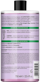 Pianka do kąpieli AA Cosmetics Super Fruits And Herbs Figa i lawenda 750 ml (5900116064932)