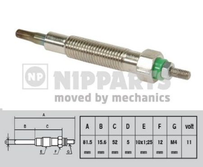 Свічка розжарювання NIP J5711022