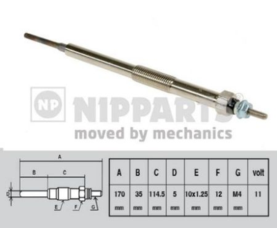 Свічка розжарювання NIP J5715010