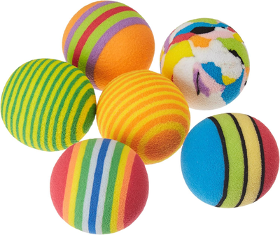 Набір 6 різнокольорових м'ячиків для котів Arquivet 3.5 см (8435117842724)