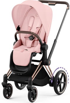 Прогулочная коляска Cybex e-Priam 4.0 Peach Pink шасси Rosegold