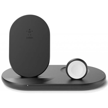 Зарядное устройство Belkin 3-in-1 Wireless Pad/Stand/Apple Watch, black (WIZ001VFBK)