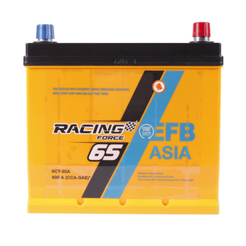 Автомобильный аккумулятор RACING FORCE EFB 6CT 65Ah Asia R+