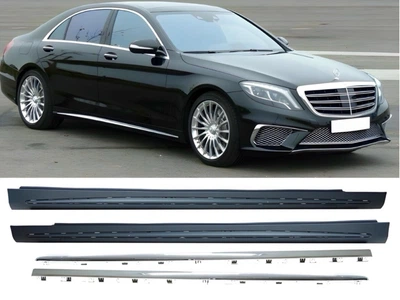 Пороги AMG Mercedes S Class W222 2013-2020 короткая база для Mercedes-Benz S class W 222 2013-2020 (8399)