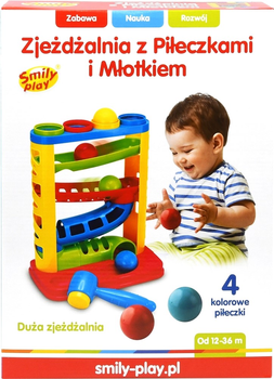 Розвиваюча гірка Smily Play з кульками та молотком (5905375829322)