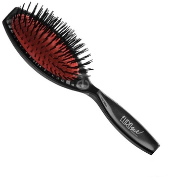 Szczotka do włosów Eurostil Goma Fuelle Cepillo De Pelo Nylon Mediano Negro 1 szt (8423029001834)