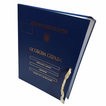 Папка "Личное дело" лиц младшего и старшего офицерского состава "под золото", А4, без клапанов, бумвинил 10 мм