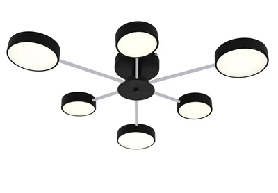 Люстра светодиодная LED с пультом, DIMMER, 132w Sneha (99650216060/3+3 BLACK)
