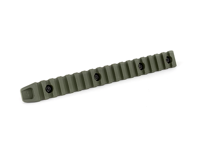 Планка Пикатинни КРУК CRC 9011 ODGreen на 18 слотов с креплением M-Lok