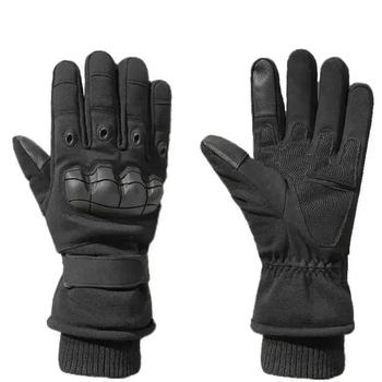 Зимние тактические перчатки Черные L 22-23 см.