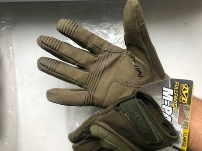 Тактические перчатки Полнопалые M-Pact 3 защитные Mechanix MX-FIT XXL Green