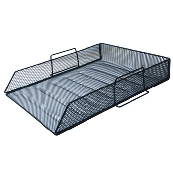 Лоток горизонтальный BuroMax 335x265x85 мм металлическая сетка черный (BM.6254-01)