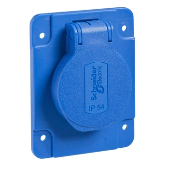 Силовая розетка 2P+E 16А 250В встраиваемая IP54 синяя [PKS61B] Mureva Schneider Electric