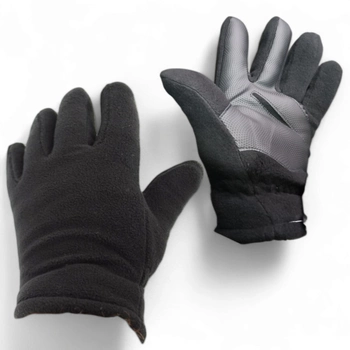 Перчатки мужские тёплые спортивные тактические флисовые на меху 9083_M_Black_Sensor