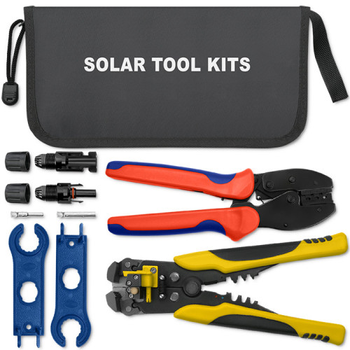 Zestaw narzędzi Qoltec Solar Tool Kit kompatybilny ze złączami MC4 Zaciskarka + Automatyczny ściągacz izolacji