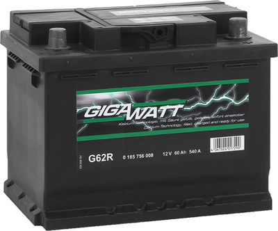 Аккумулятор автомобильный 60Ач 540А "+" справа GIGAWATT, GW 0185756008, /