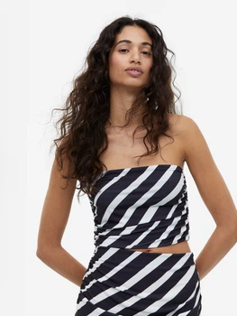 Топ женский H&M 061160495_blackwhite M Черный/Белый (6666000302663)