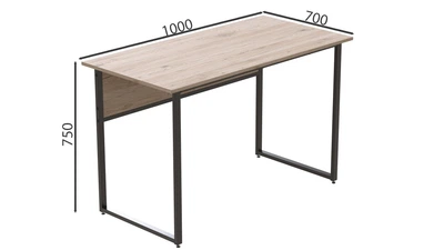 Комп'ютерний стіл Ferrum-decor Коді 75x100x70 чорний ДСП Дуб Сан-Марино 16мм