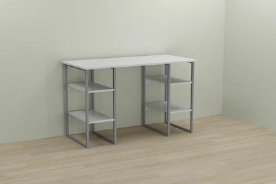 Компьютерный стол Ferrum-decor Тим 75x120x60 серый ДСП Белое 16мм